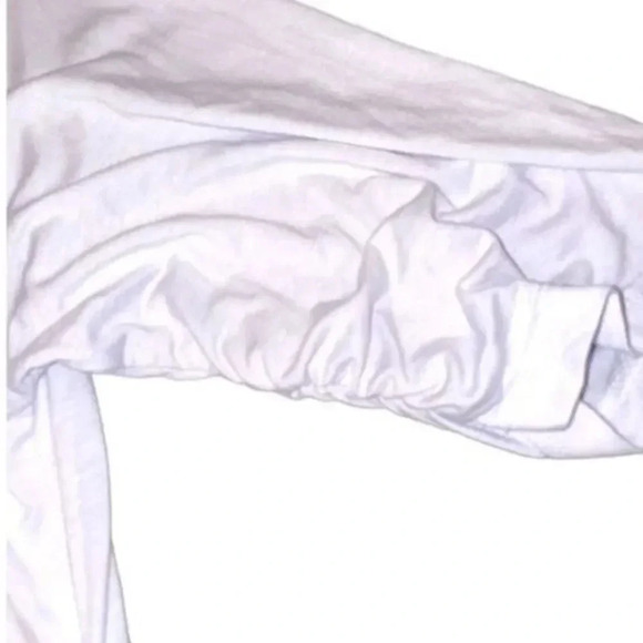 NWOT WHITE WITH RAINBOW LIPS ONESIDE CINCHED OFF ONE SHOULDERTOP SIZE 2X - Picture 5 of 15